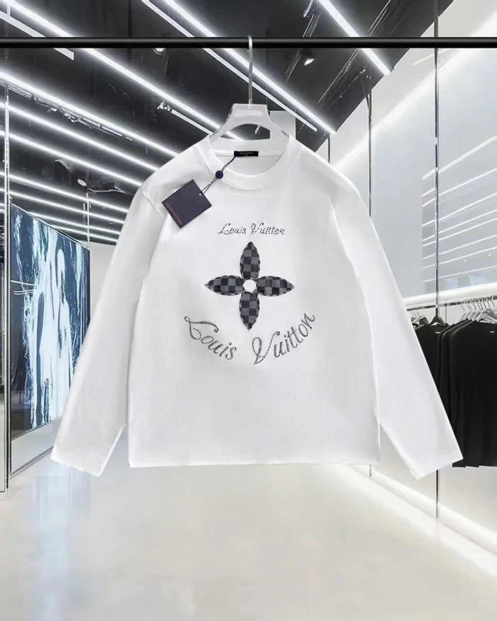 Embroidered clover hoodie