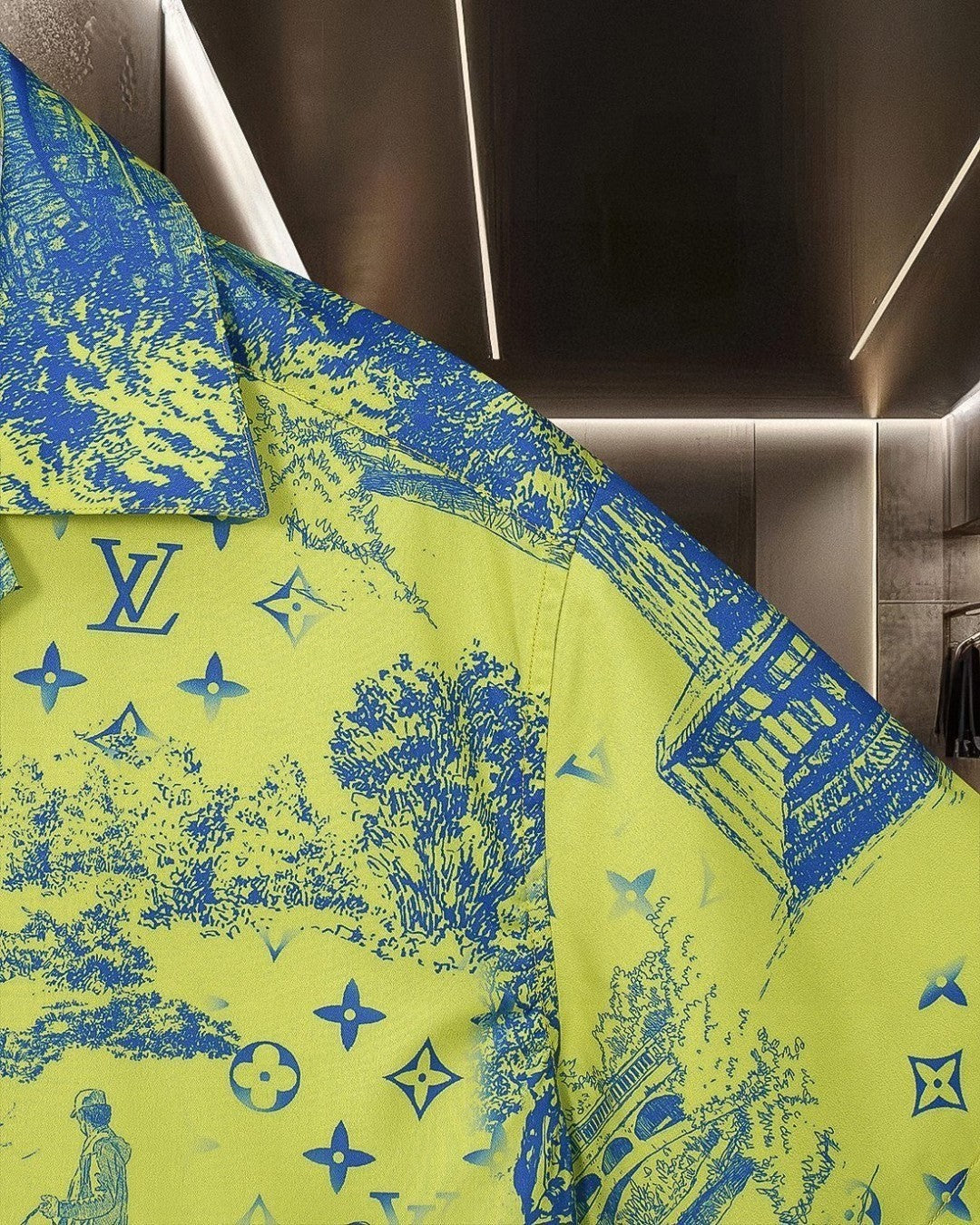 Digital printed short sleeved shirt