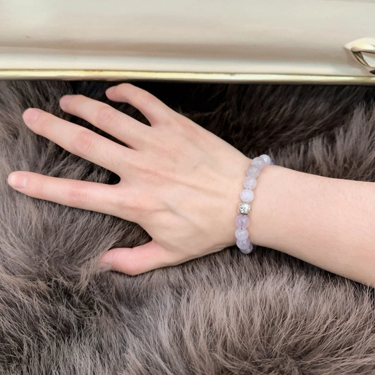 Multi element agate and Thai silver style bracelet