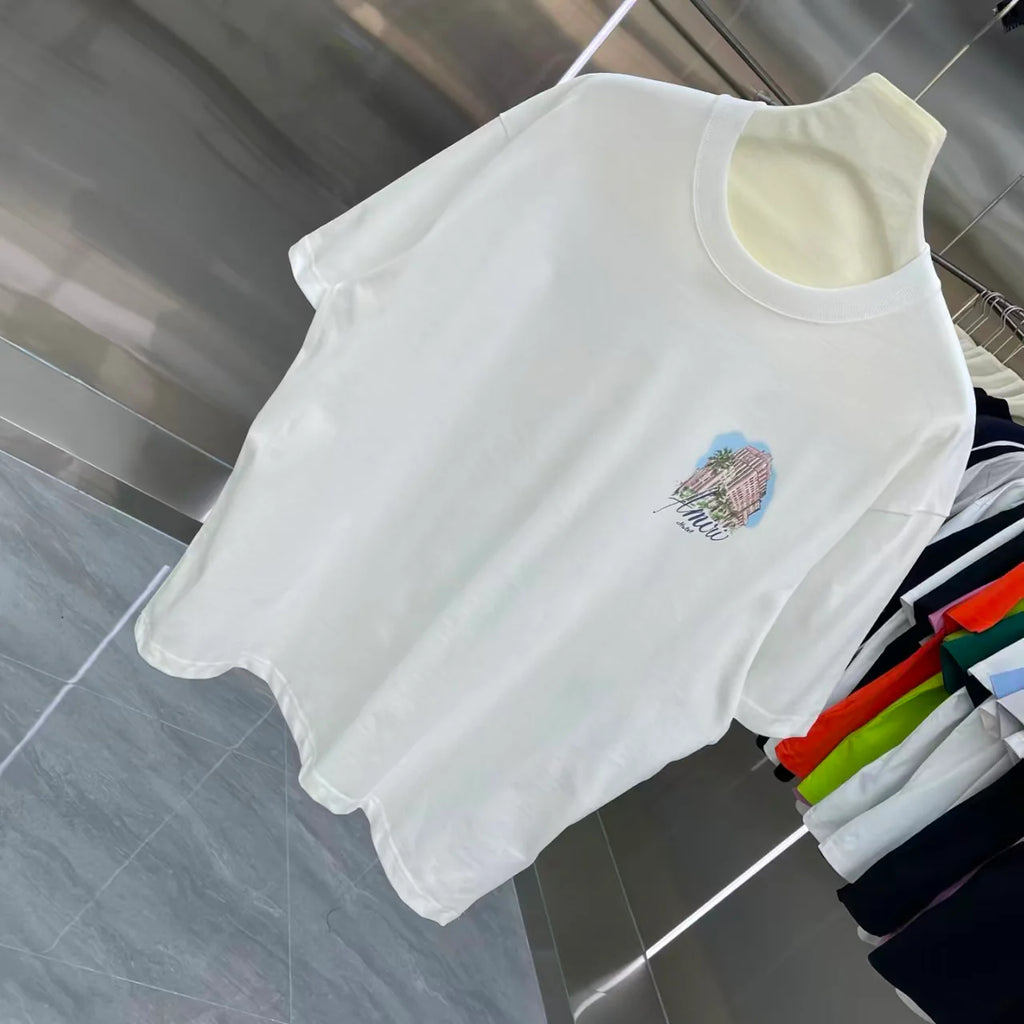 Printed short sleeved T-shirt