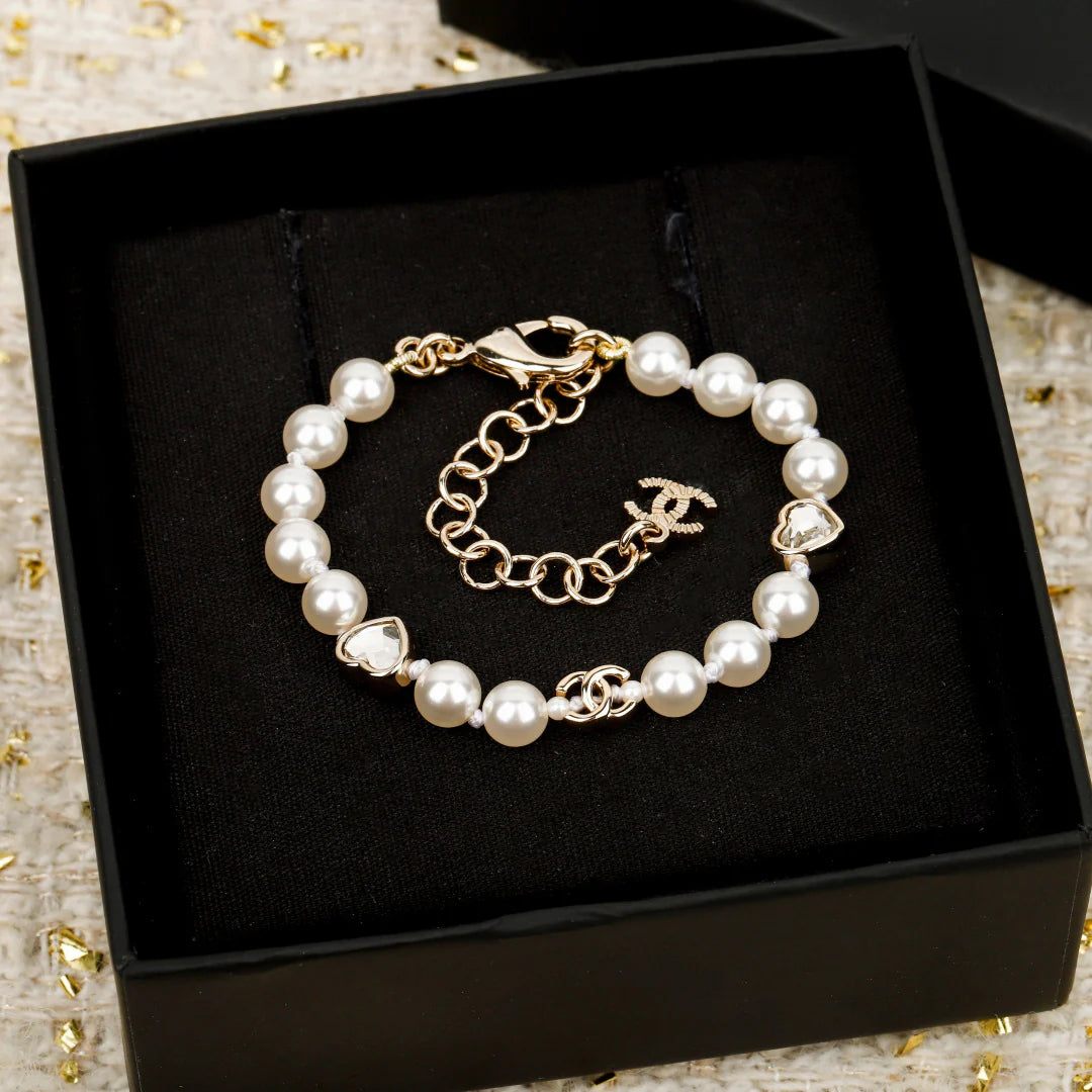 Love Diamond Pearl Bracelet