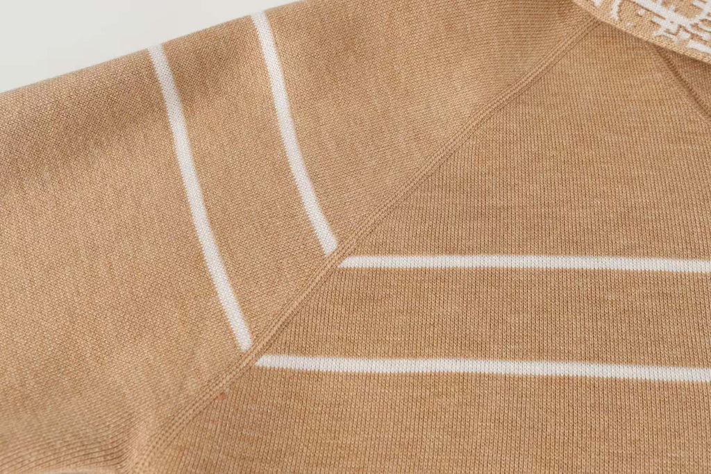 Double sided jacquard cashmere knitted hoodie