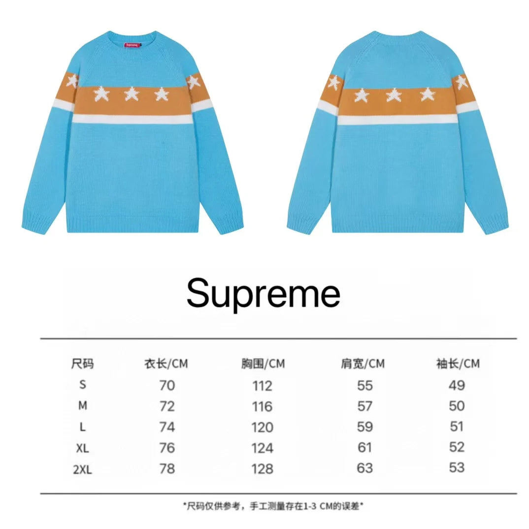 New chest striped jacquard sweater