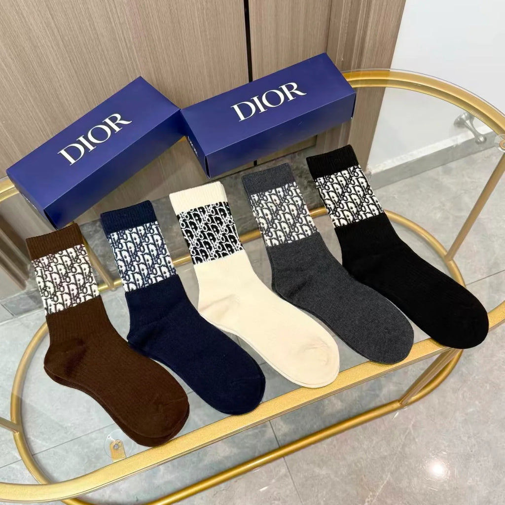 New jacquard cashmere socks