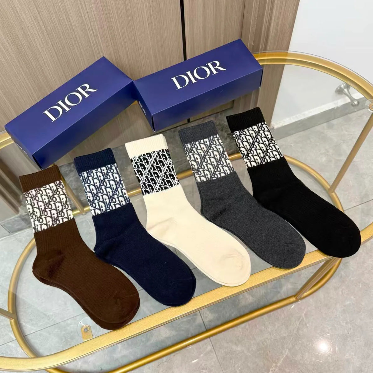 New jacquard cashmere socks