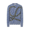 Round neck classic jacquard large logo sweater