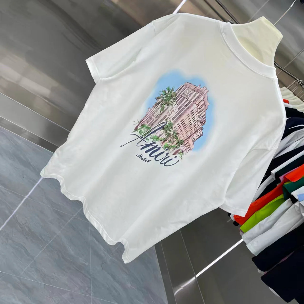 Printed short sleeved T-shirt