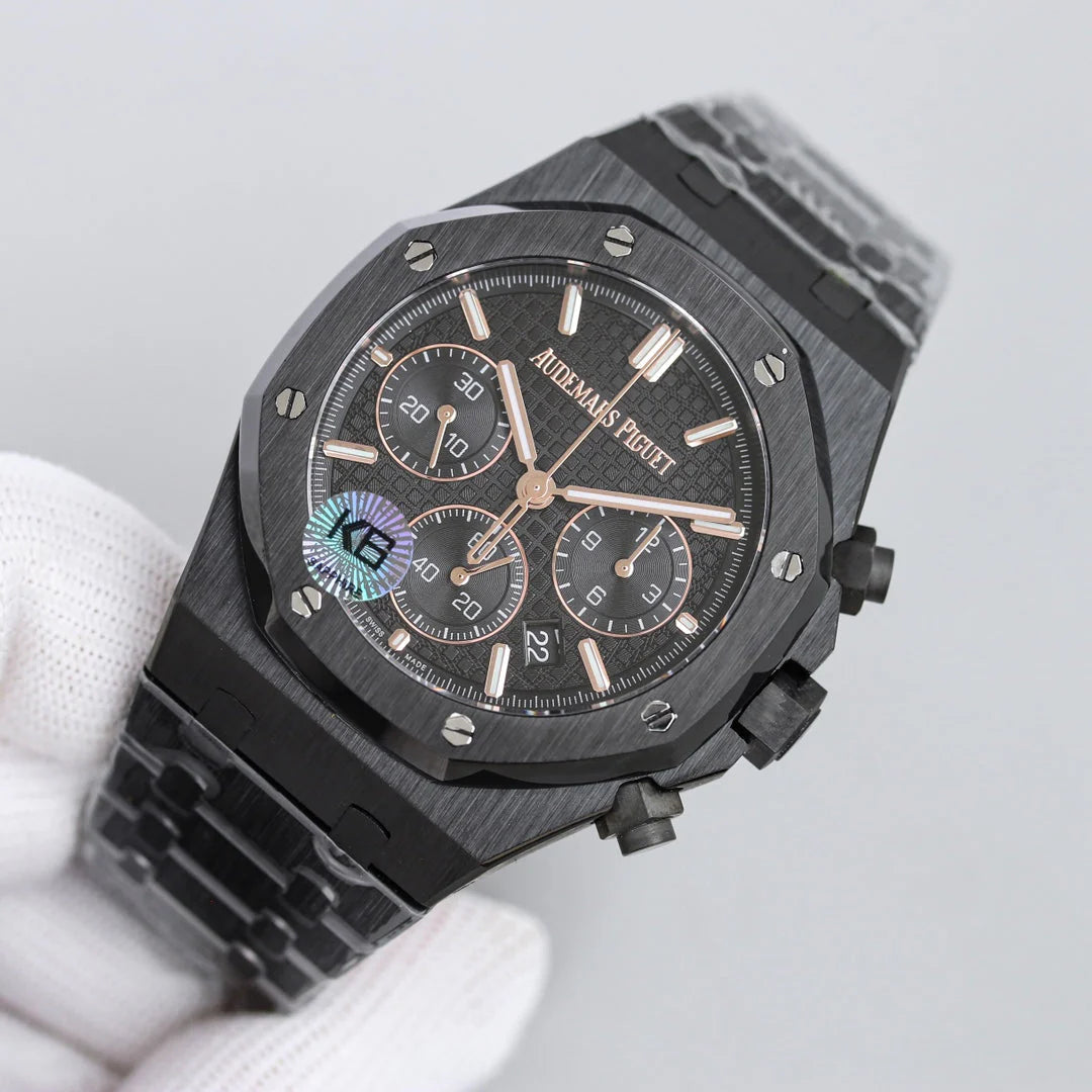 Black Titanium Steel - Chronograph- Quartz- 43mm（2）