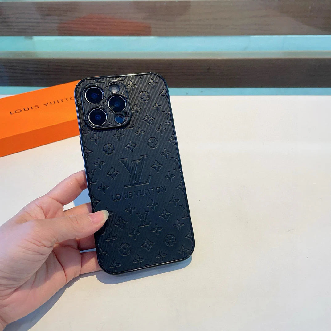 Vertical side sticker fully wrapped perforated phone case