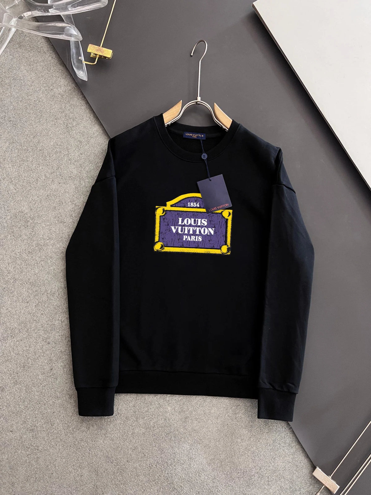 New printed pullover round neck hoodie