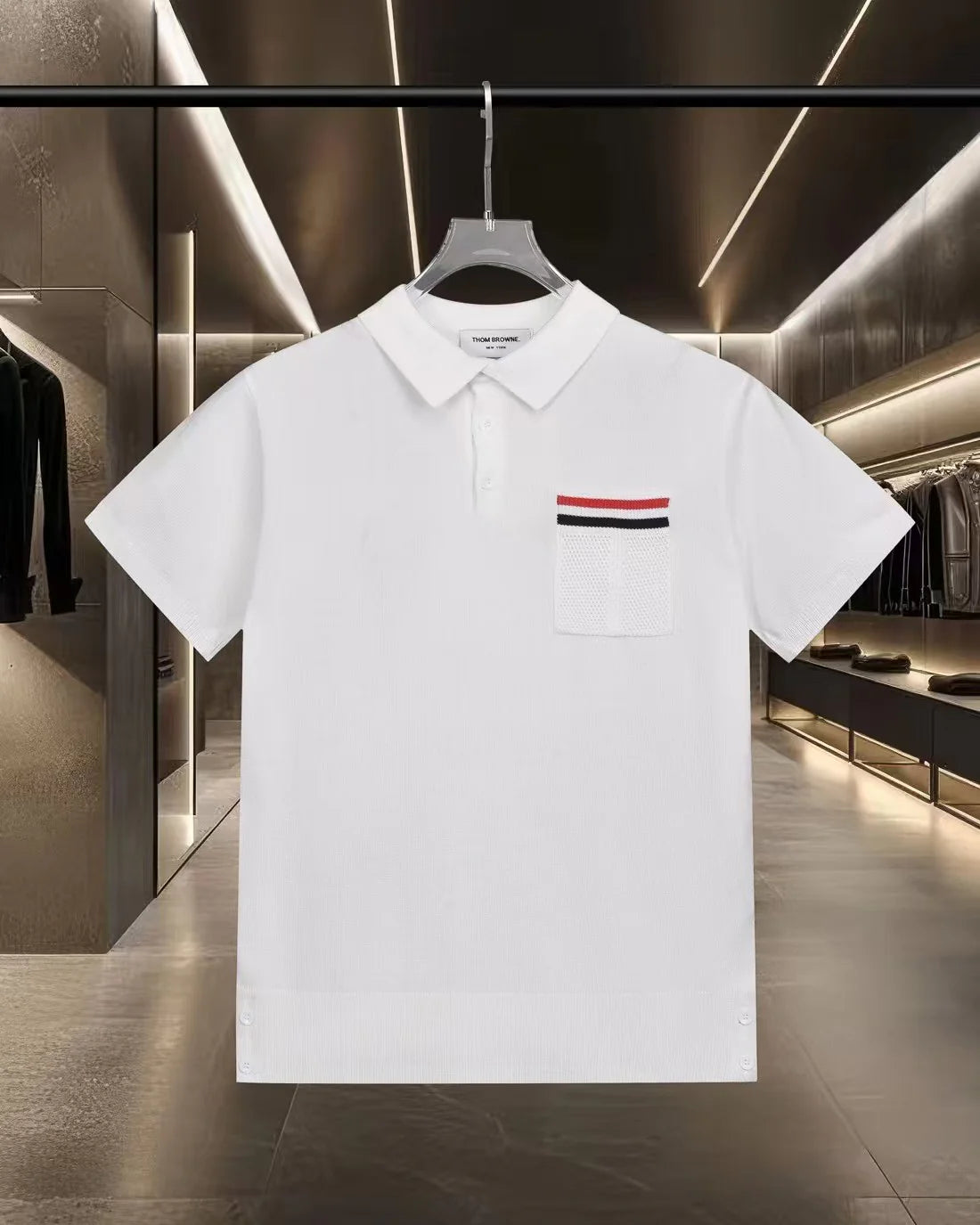 New knitted casual short sleeved polo shirt