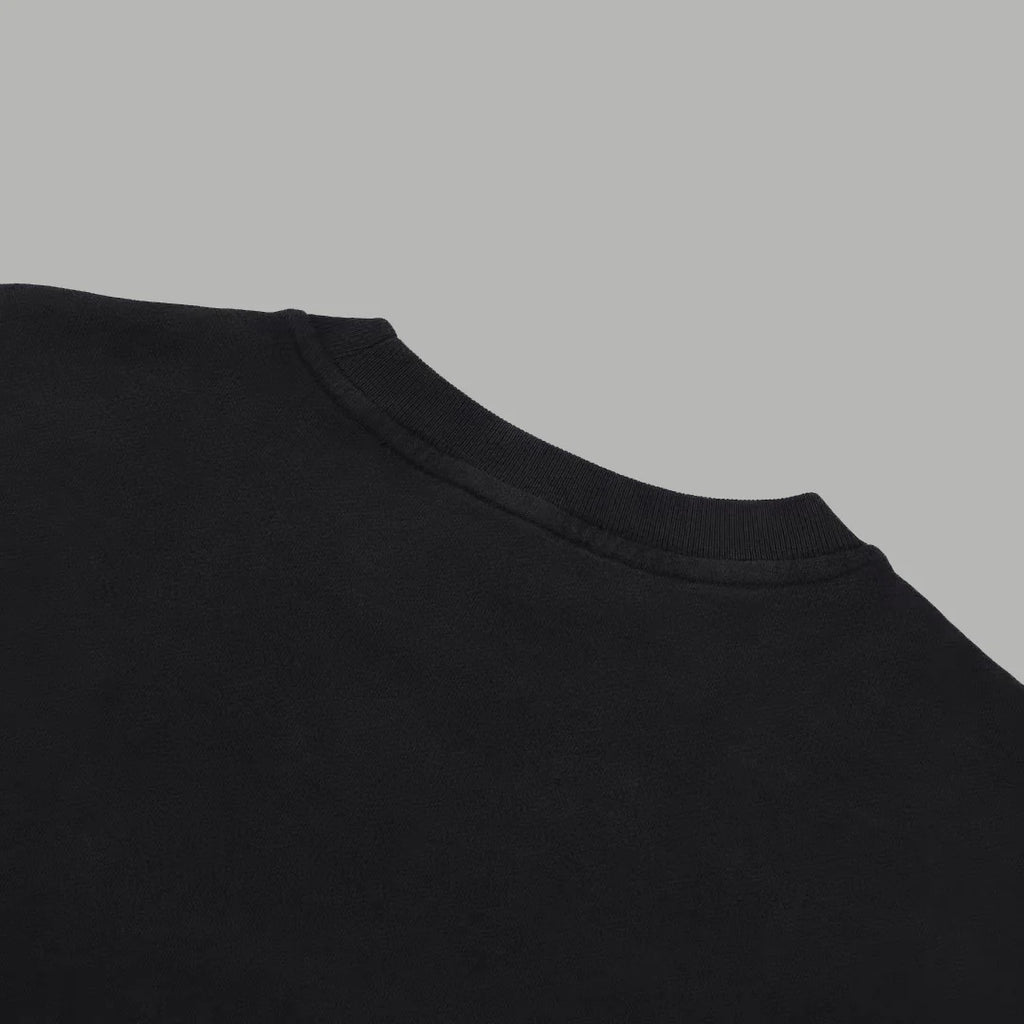 Printed looped long sleeved hoodie