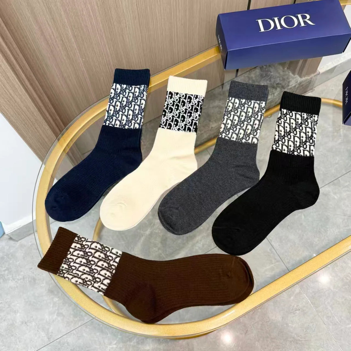 New jacquard cashmere socks