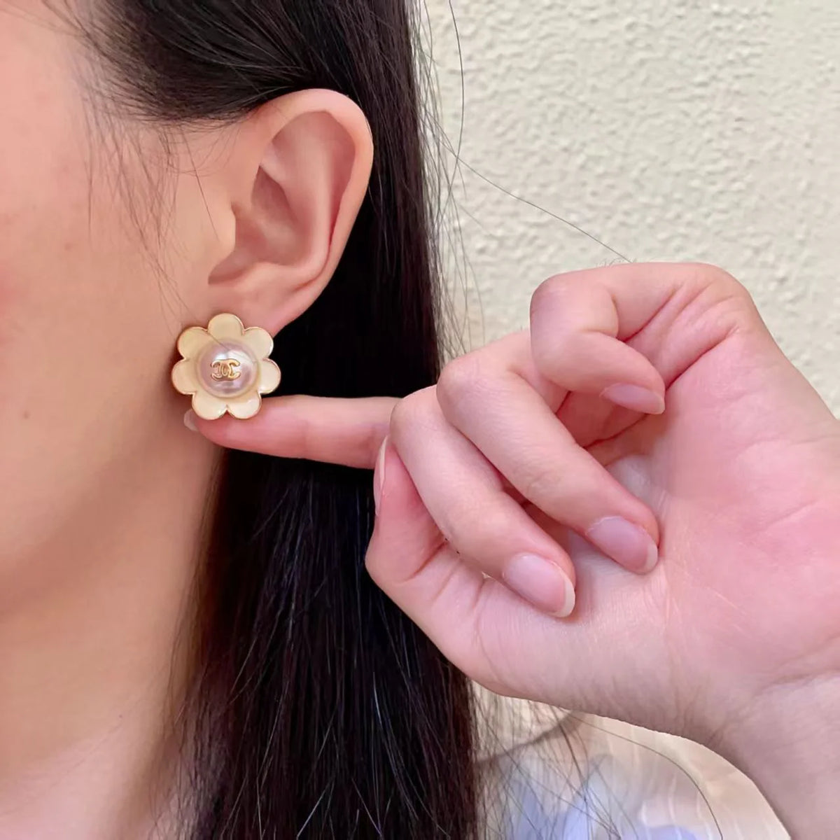New Camellia Ear Nails