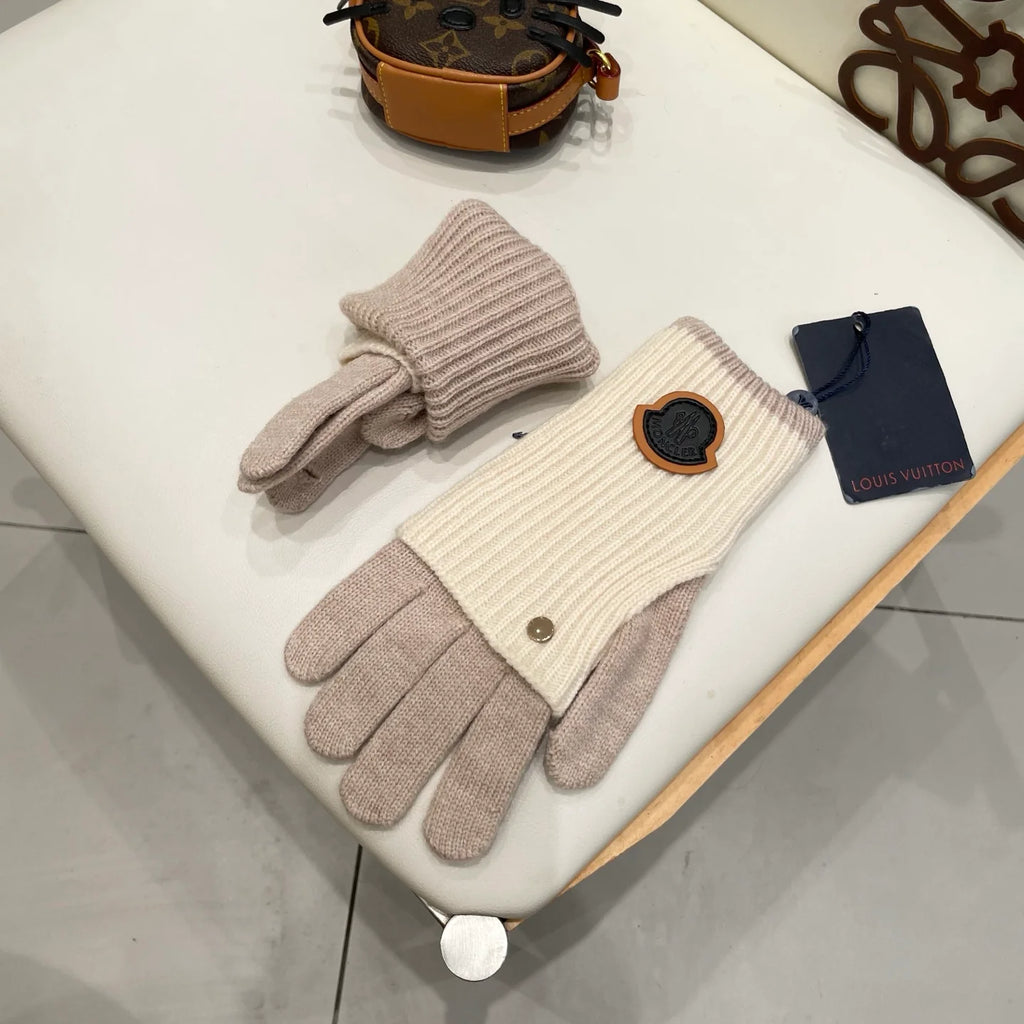 Knitted wool warm yarn gloves