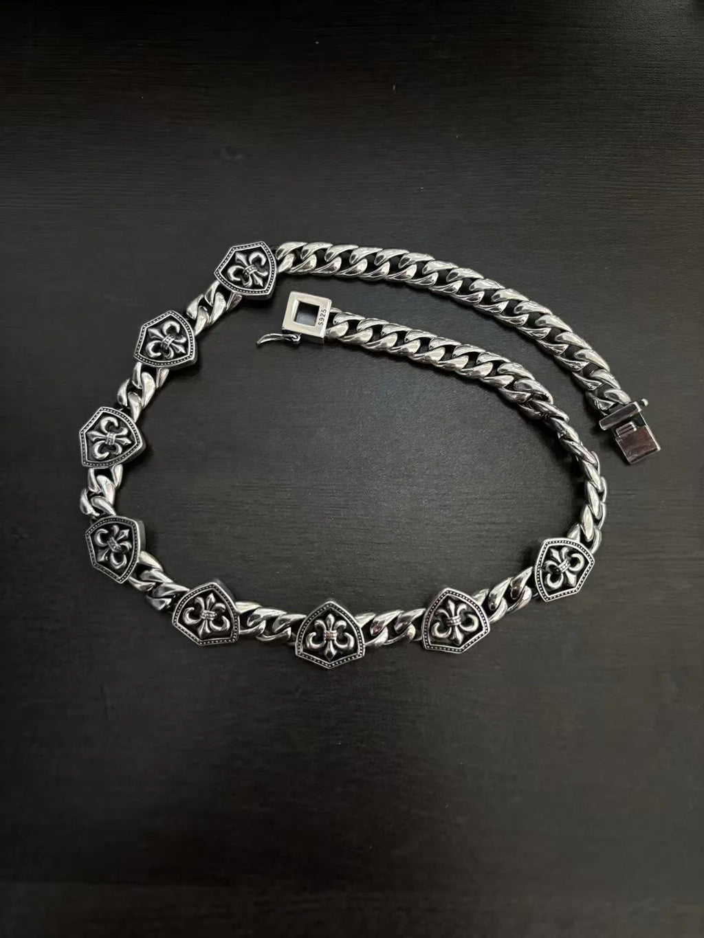 Classic Scout Flower Cuban Collar Chain Necklace