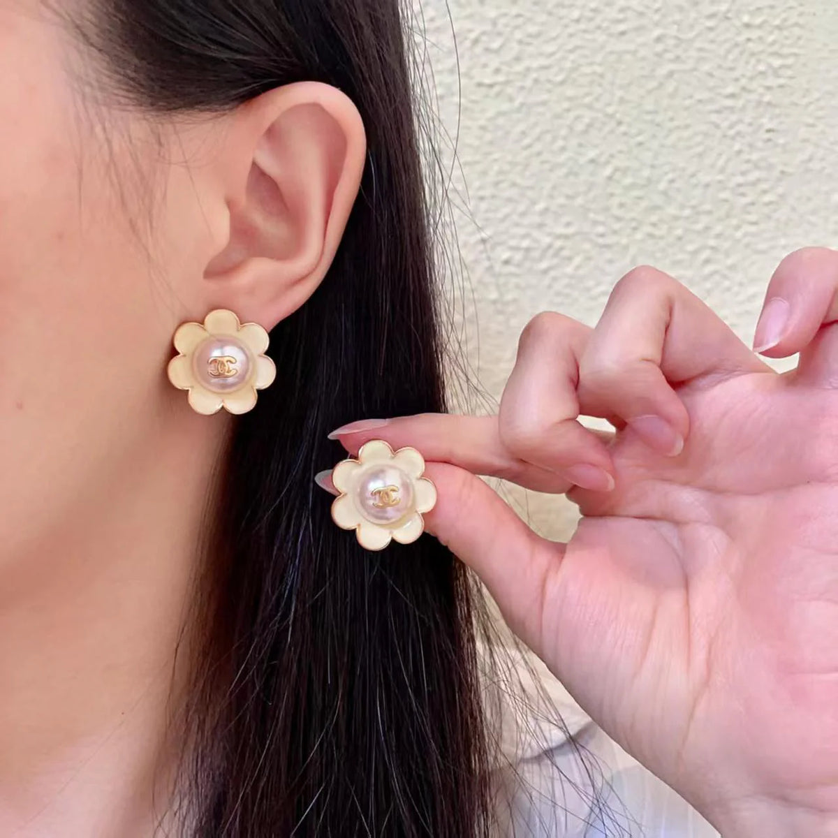 New Camellia Ear Nails