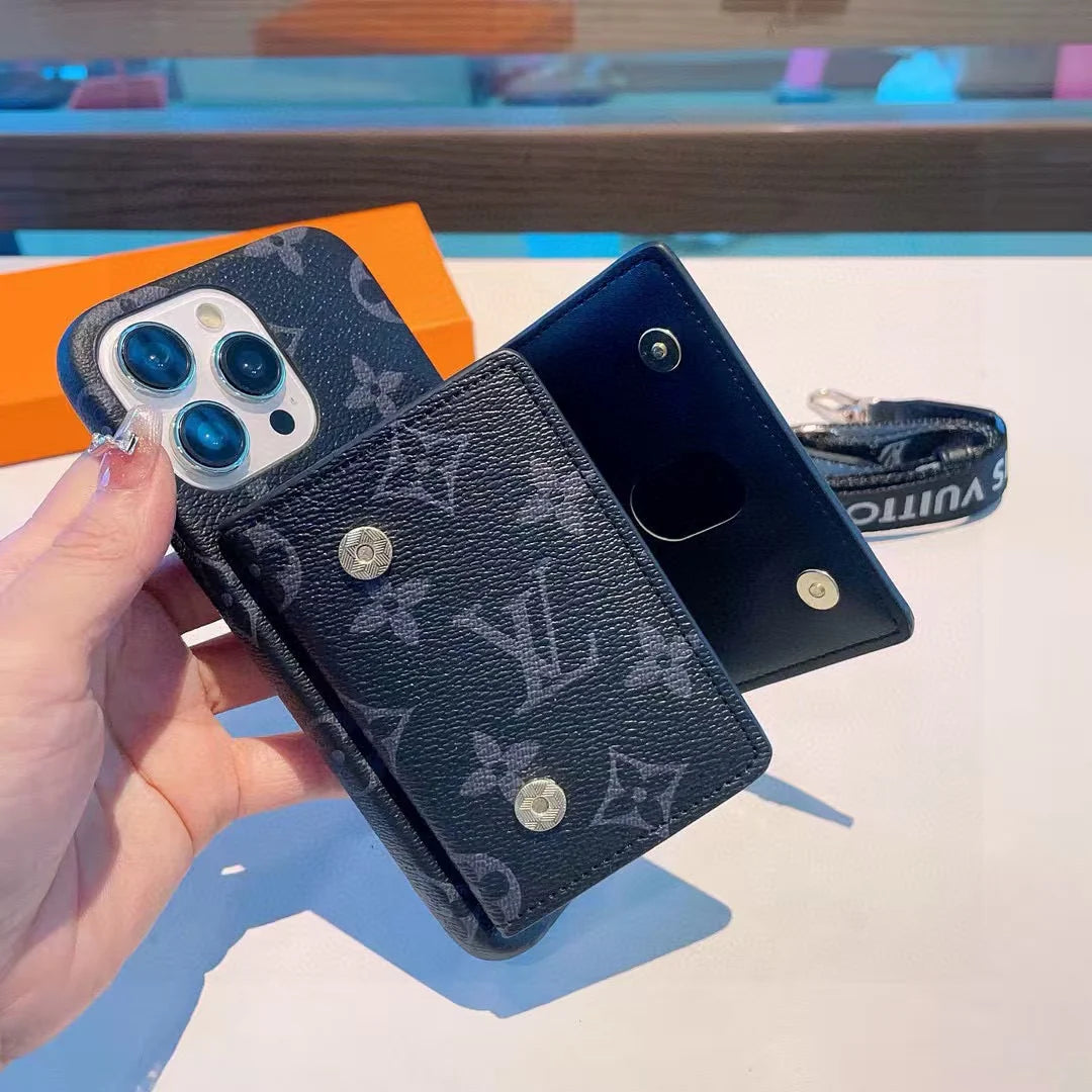 Three fold card holder phone case