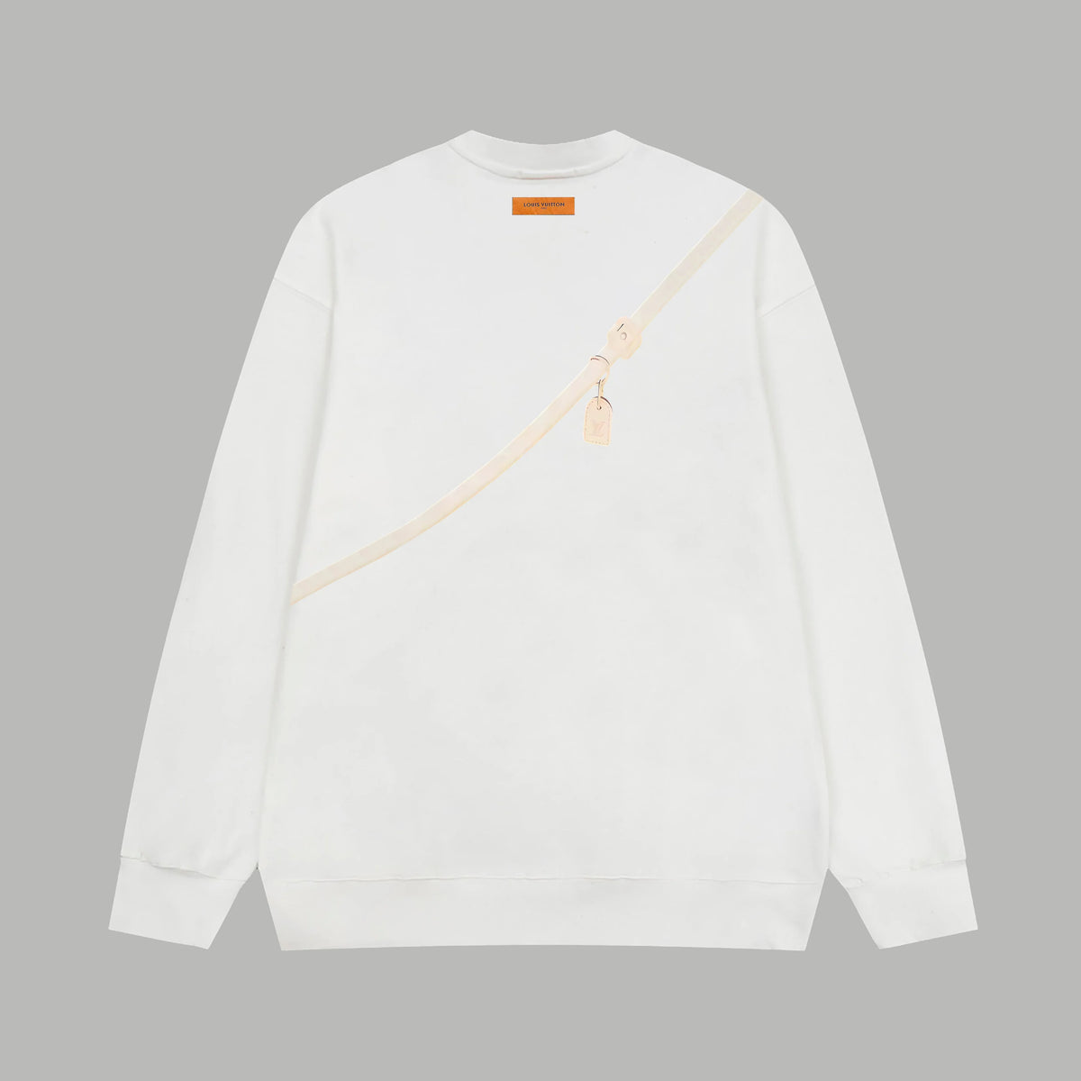 Printed looped long sleeved hoodie