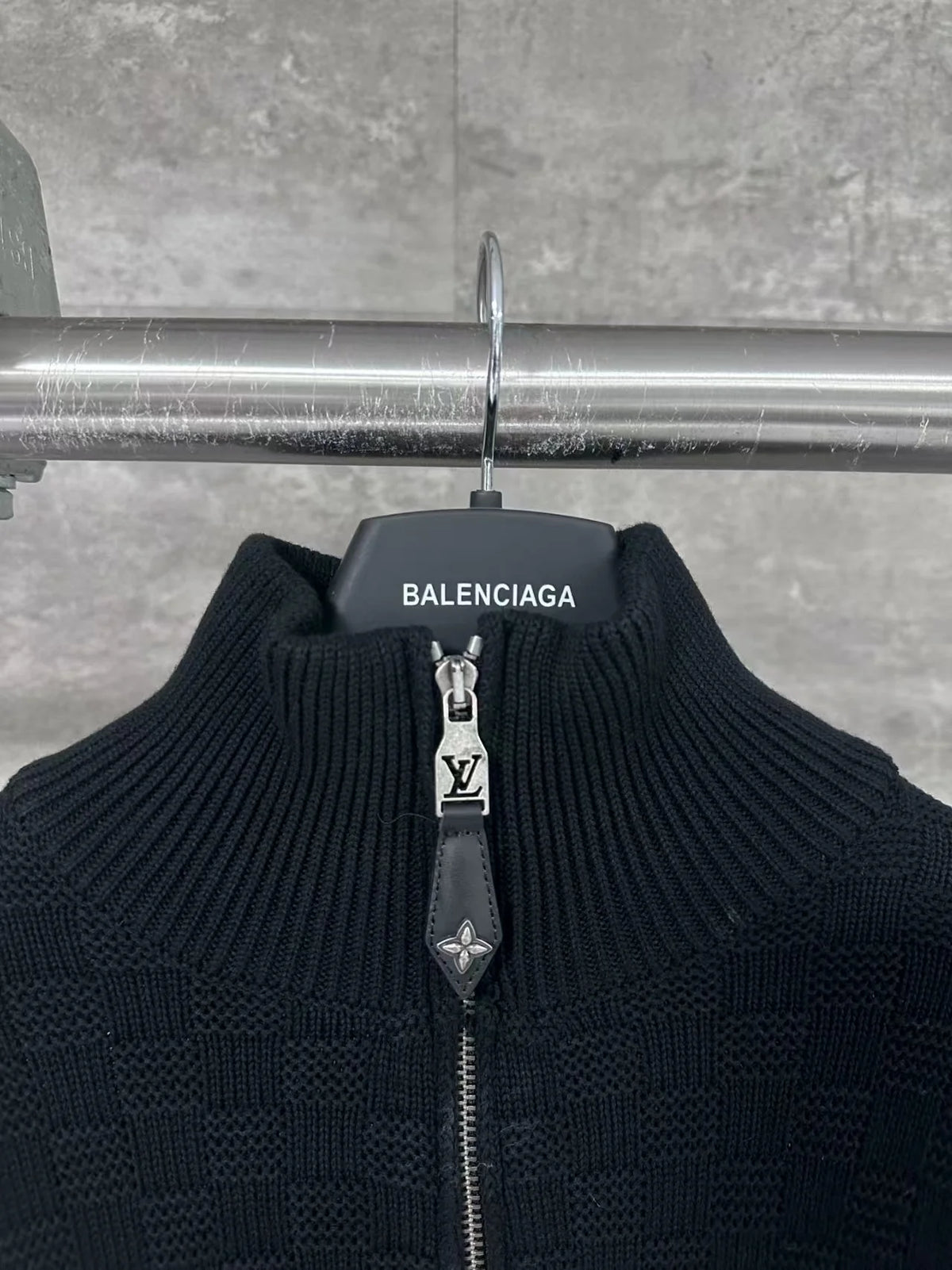 Embroidered letter zipper jacket