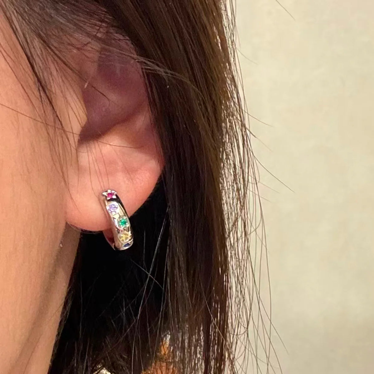 New rainbow candy earrings