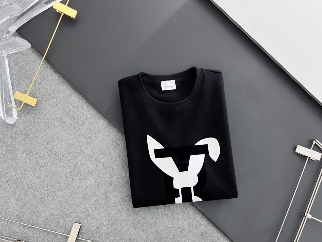 New printed pullover round neck hoodie
