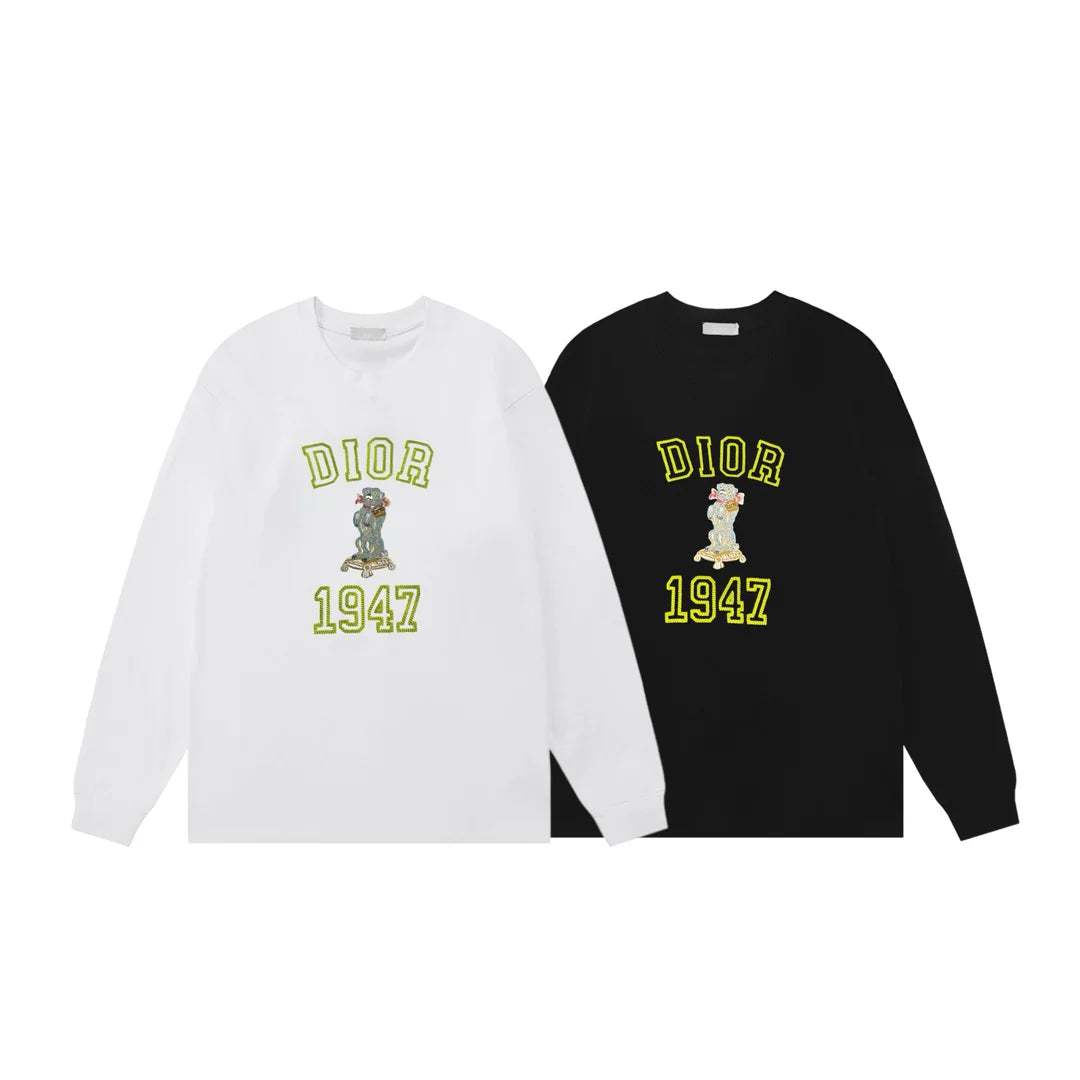 Cross stitch letter logo, unisex long sleeved design