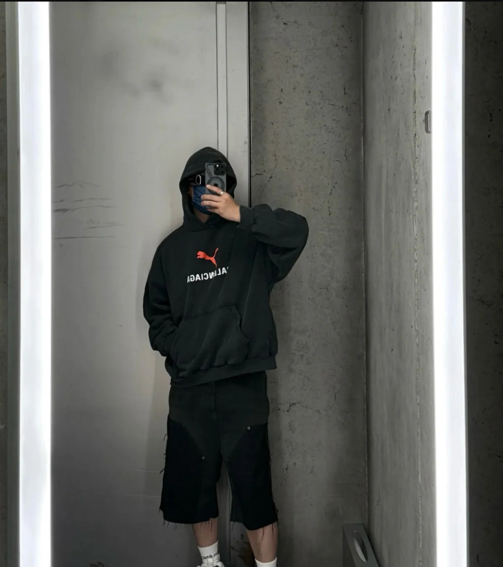 Printed hooded sweatshirt