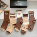 New triangular logo letter socks
