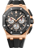 Chronograph-Black Gold OFFs - Black Rubber - Quartz- 43mm