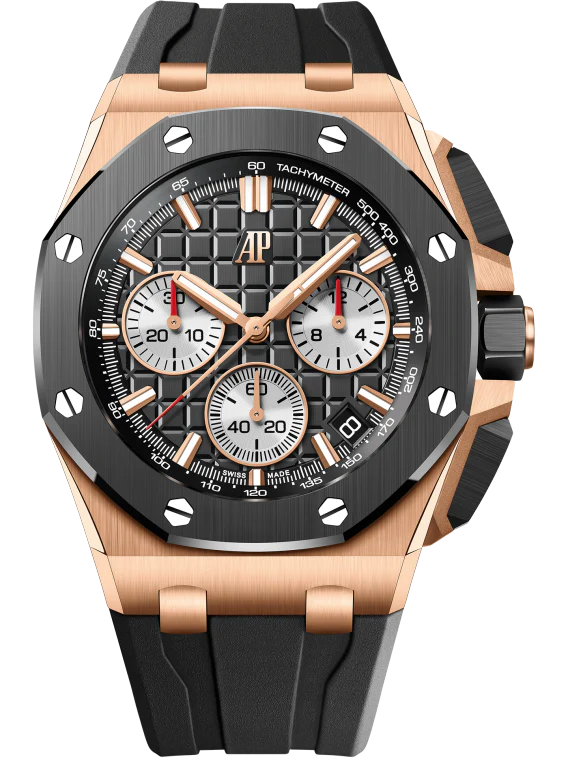 Chronograph-Black Gold OFFs - Black Rubber - Quartz- 43mm