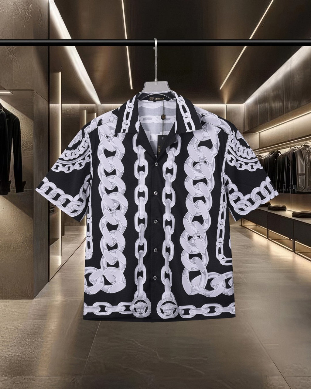Exquisite printed short sleeved shirt
