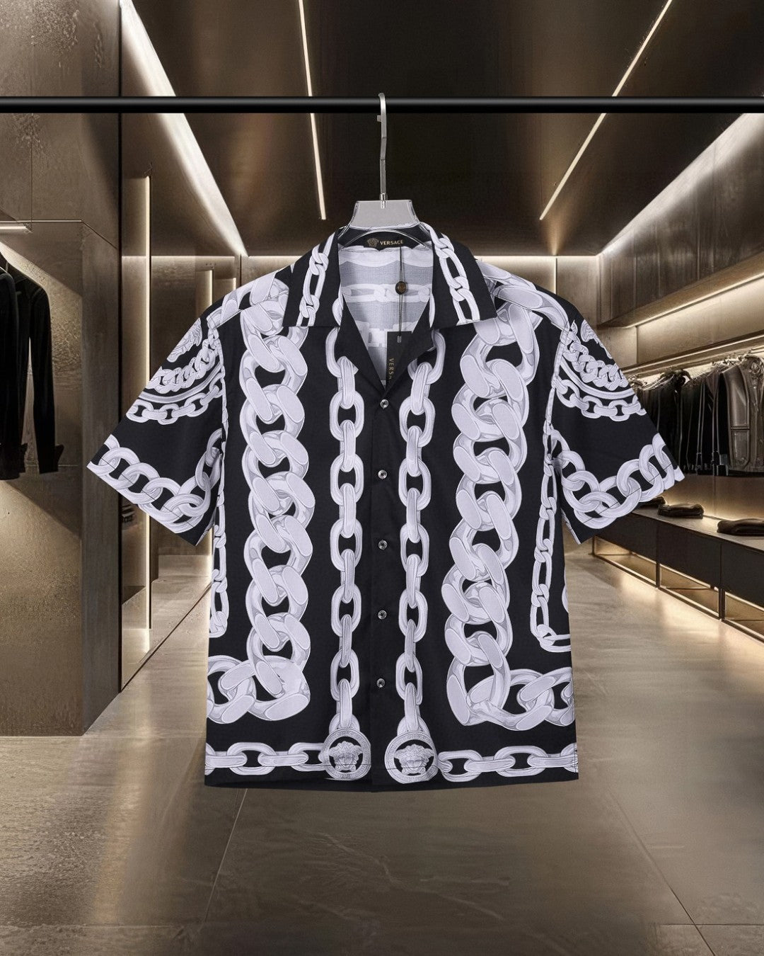 Exquisite printed short sleeved shirt