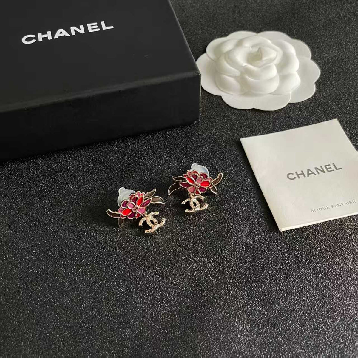 New Red Flower Ear Nails