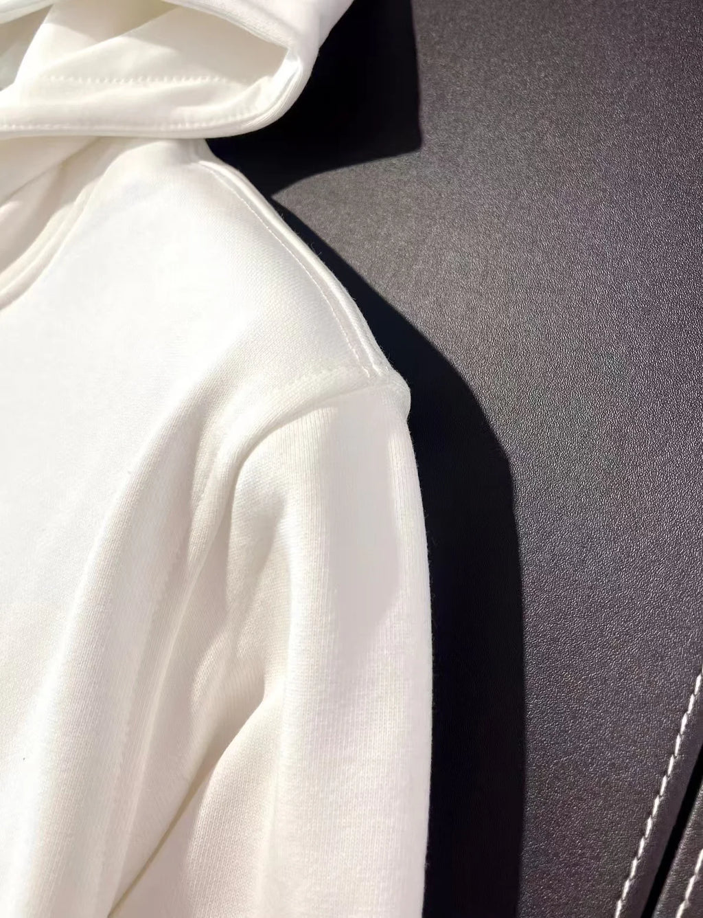 Printed fleece hooded sweatshirt