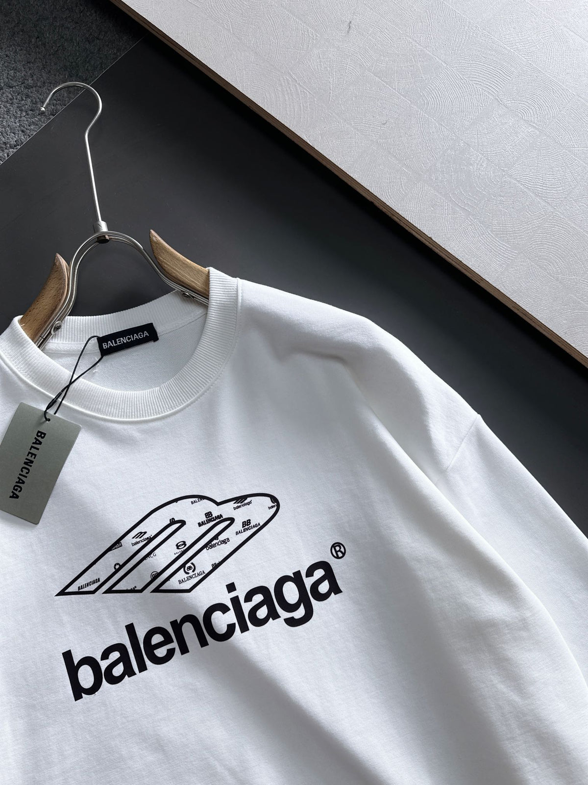 New printed pullover round neck hoodie