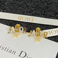 New letter star earrings