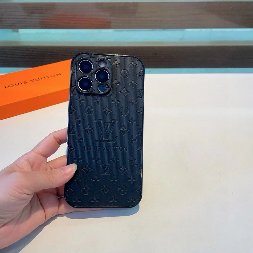 Vertical side sticker fully wrapped perforated phone case