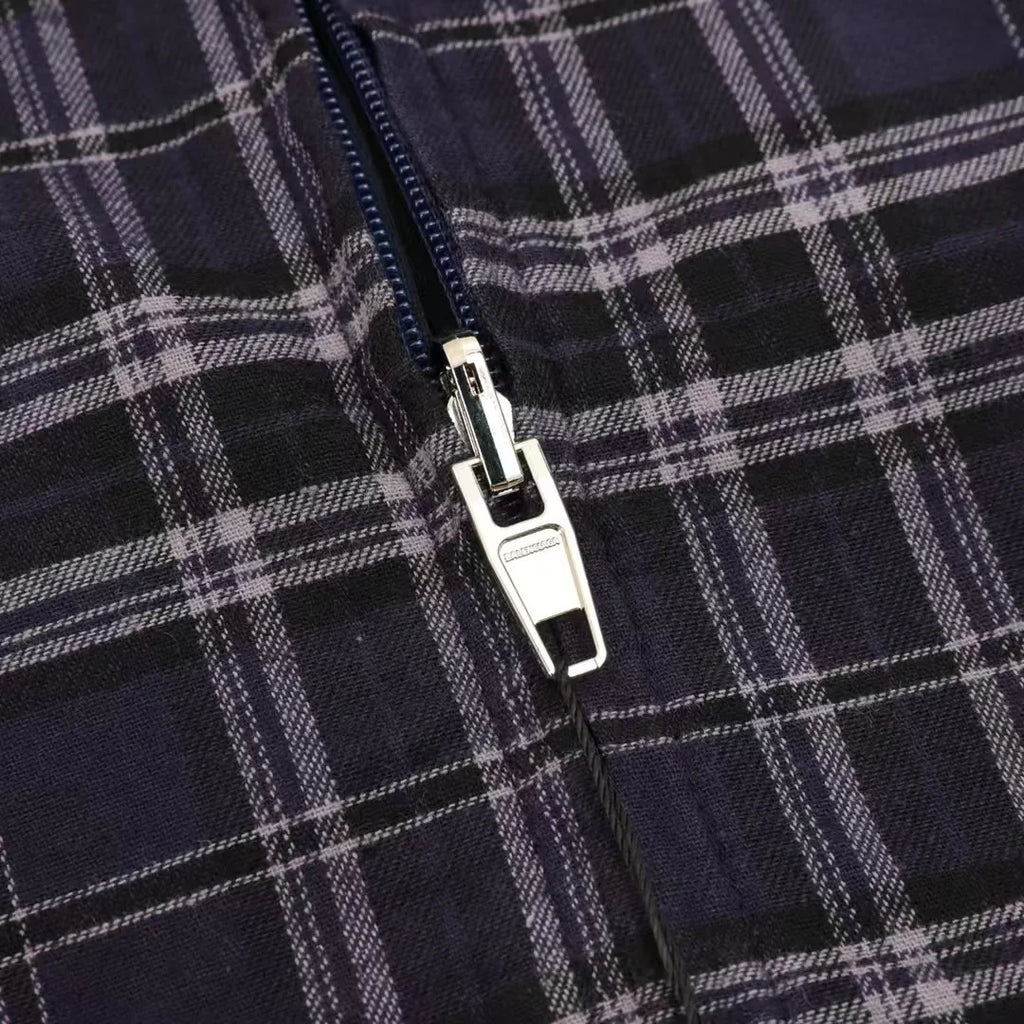 New plaid cloth letter jacket