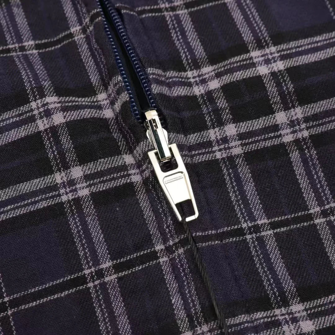 New plaid cloth letter jacket