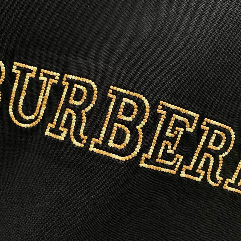 Brown Letter Embroidery T Shirt
