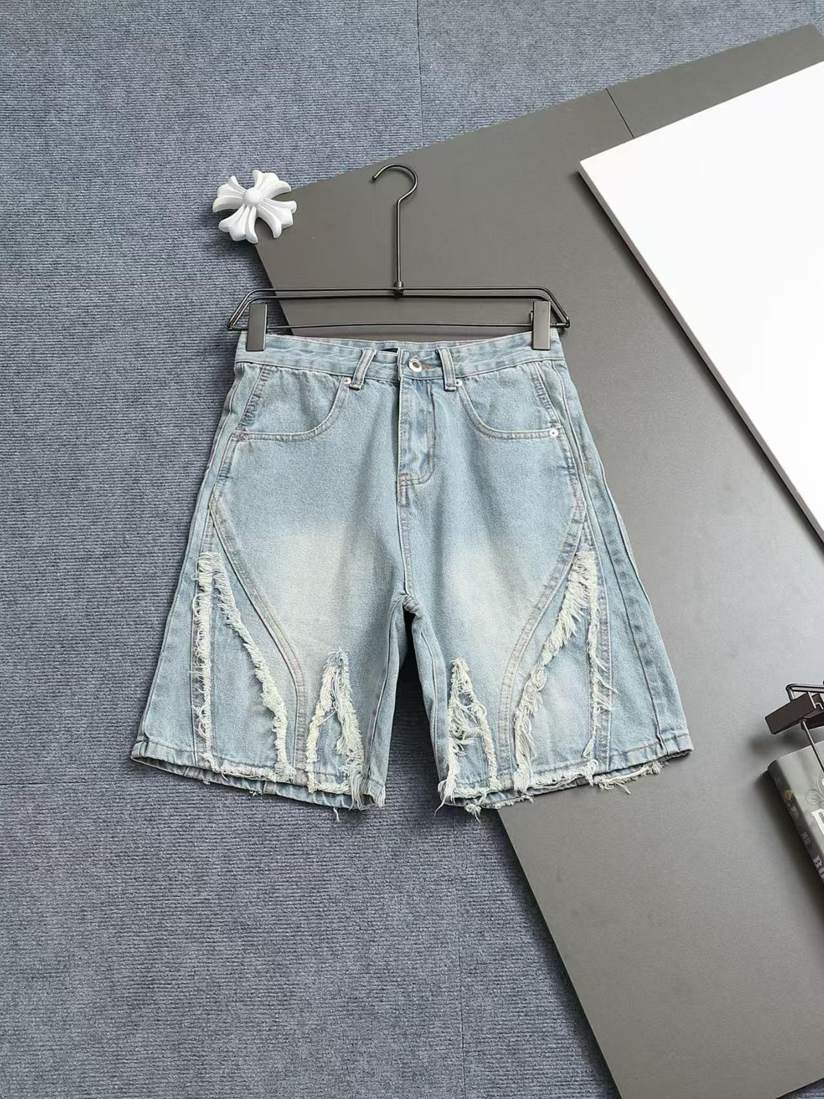 New denim shorts
