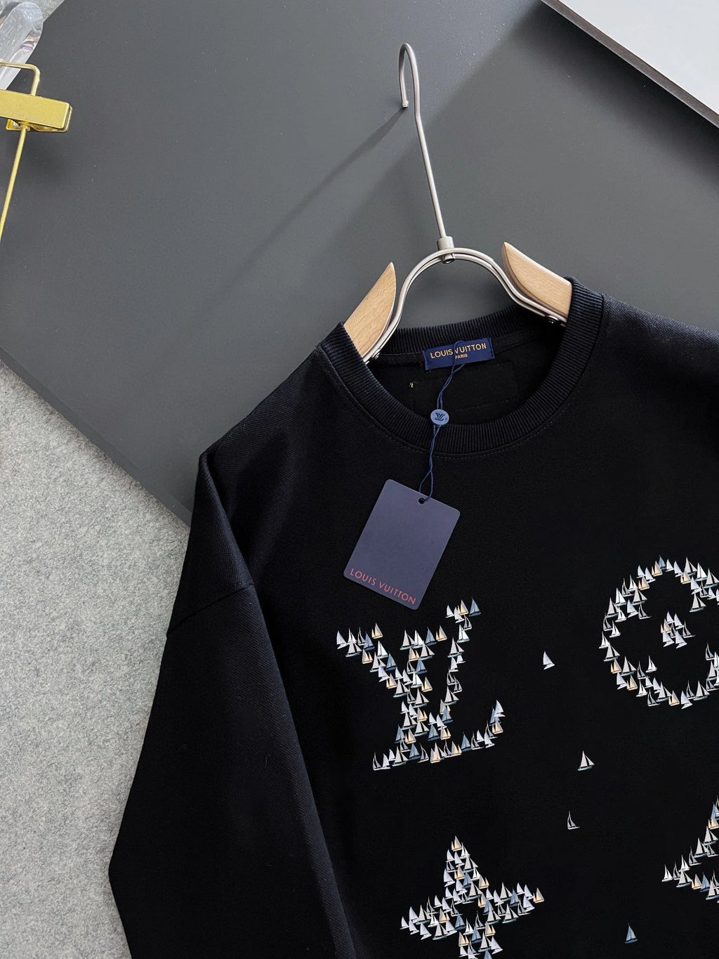 New printed pullover round neck hoodie