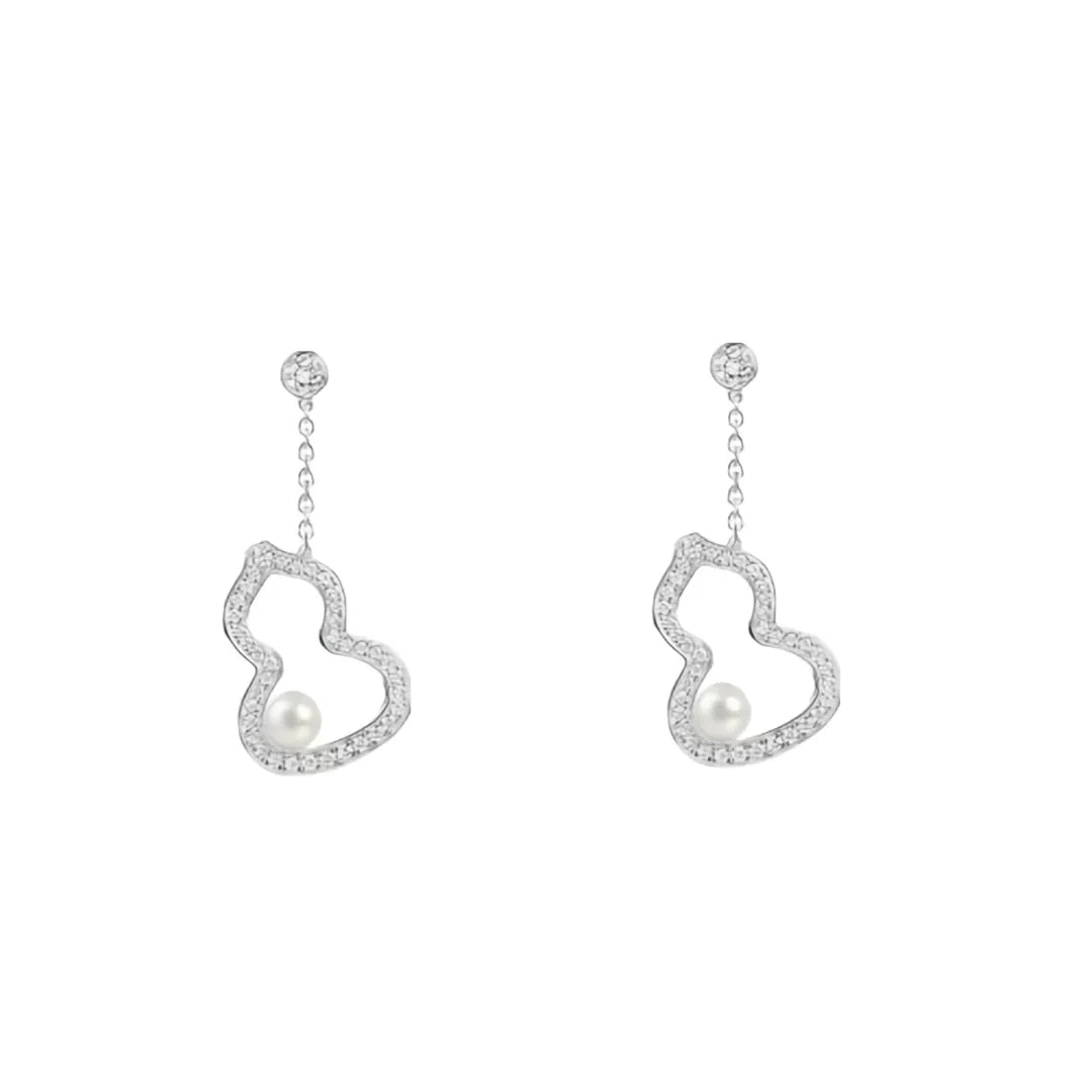 New gourd pearl tassel earrings