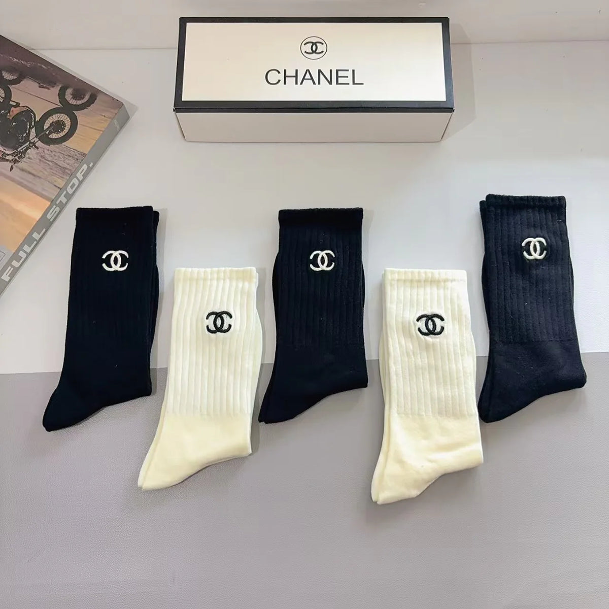 New Embroidered Long Socks