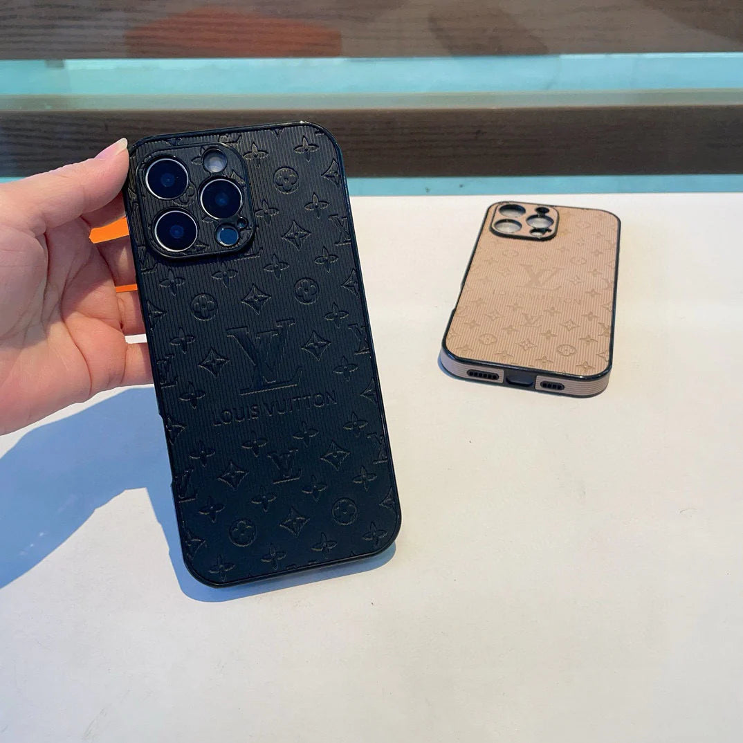 Vertical side sticker fully wrapped perforated phone case