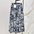 Minimalist Pleated Button-Up Midi Skirt