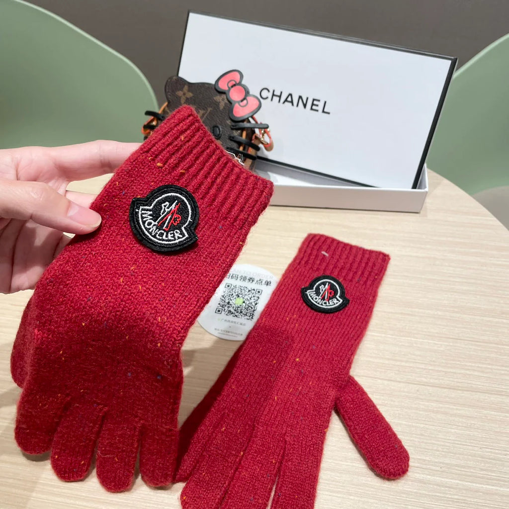Autumn and winter wool knitted gloves