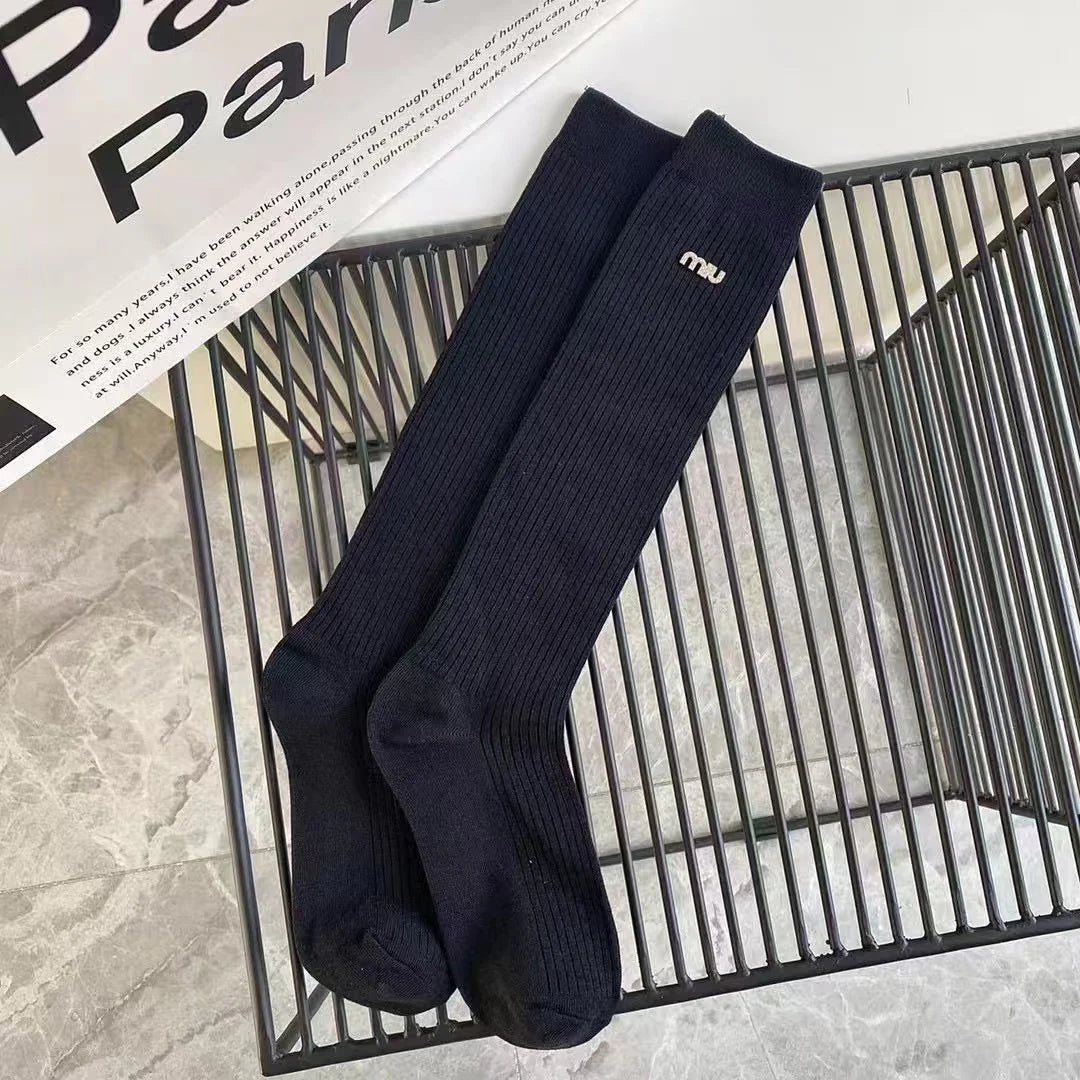 New letter calf socks
