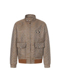 Thousand Bird Grid Old Flower Jacket Coat